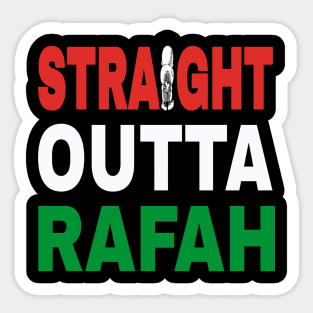 Straight Outta Rafah - Front Sticker